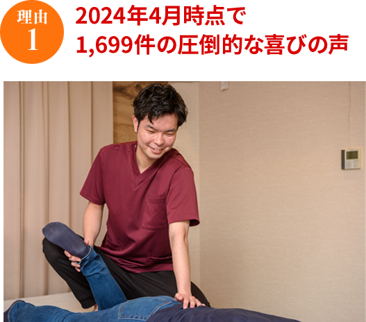 2024年4月時点で1,699件の圧倒的な喜びの声
