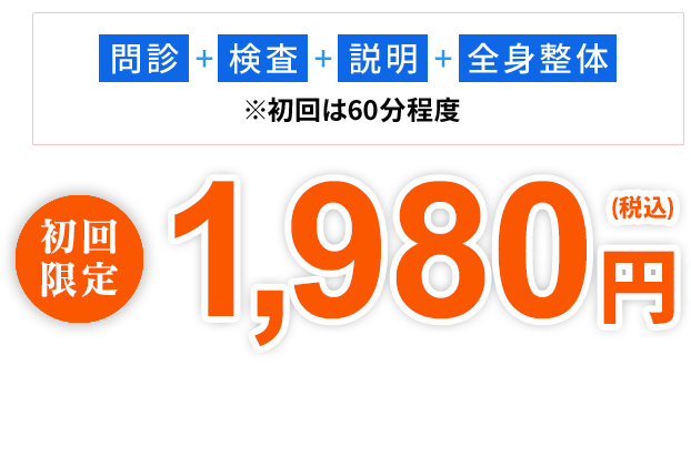 1日限定3名様初回2980円